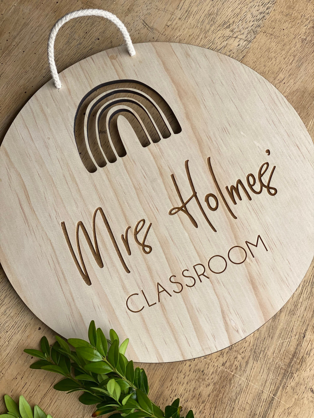 Teacher Classroom Sign Silver Belle Design