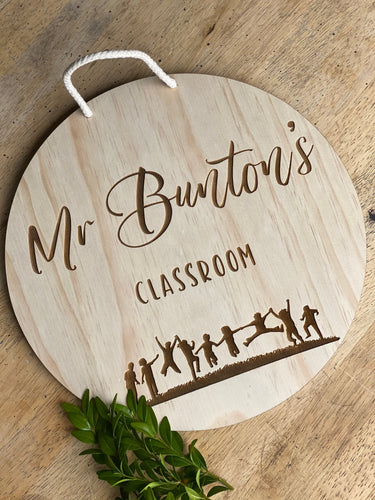Teacher Classroom Sign Silver Belle Design