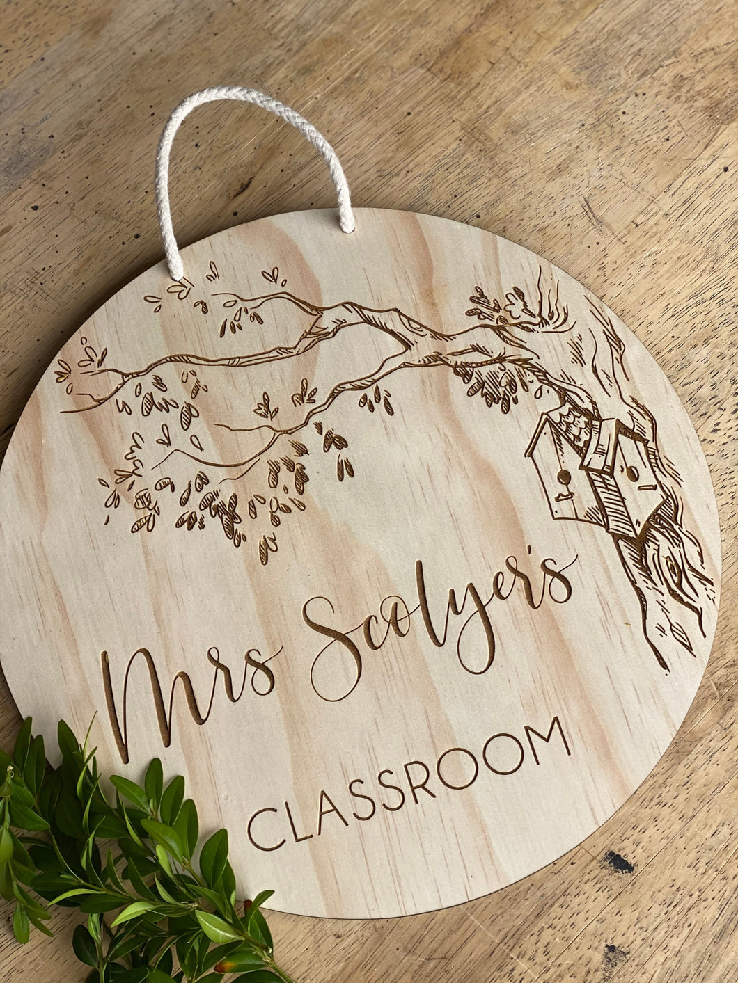 Teacher Classroom Sign Silver Belle Design