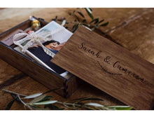 Load image into Gallery viewer, Timber Box - Walnut Stain Silver Belle Design
