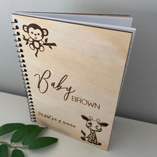 Load image into Gallery viewer, Timber Engraved Notebook Silver Belle Design
