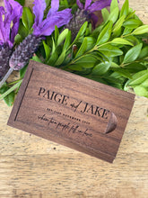 Load image into Gallery viewer, Timber Engraved USB - Customized USB with Box Silver Belle Design
