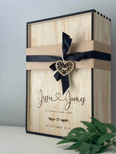 Load image into Gallery viewer, Timber Keepsake Box - Personalised &amp; Printed Silver Belle Design
