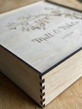 Load image into Gallery viewer, Timber Keepsake Box - Personalised &amp; Printed Silver Belle Design
