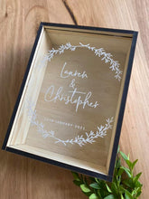 Load image into Gallery viewer, Timber Keepsake Box - Personalised &amp; Printed Silver Belle Design
