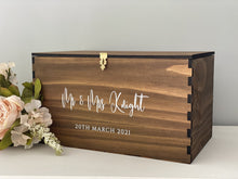 Load image into Gallery viewer, Timber Keepsake Box - Personalised &amp; Printed Silver Belle Design
