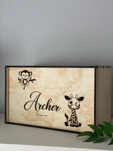 Load image into Gallery viewer, Timber Keepsake Box - Personalised &amp; Printed Silver Belle Design
