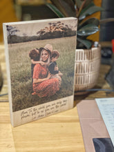 Load image into Gallery viewer, Timber Photo Blocks Silver Belle Design
