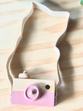 Load image into Gallery viewer, Toy Wooden Camera Silver Belle Design
