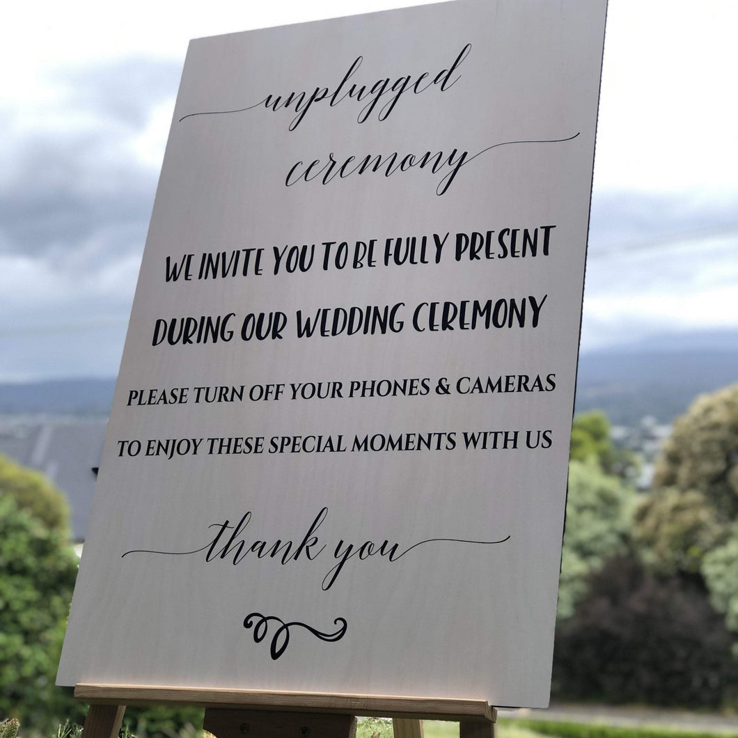 Unplugged Sign - Custom Design Available Silver Belle Design
