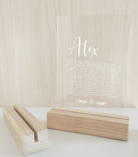 Load image into Gallery viewer, Vow Sign - Alex Modern Script Silver Belle Design
