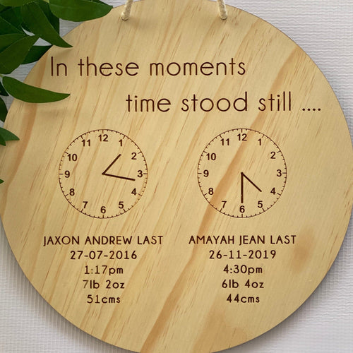 Wall Plaque When Time Stood Still Silver Belle Design