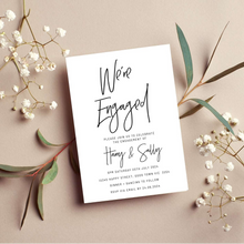 Load image into Gallery viewer, We&#39;re Engaged Invitation Silver Belle Design
