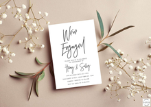 Load image into Gallery viewer, We&#39;re Engaged Invitation Silver Belle Design
