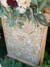 Load image into Gallery viewer, Wedding Drop Heart Frame - Natural Ash Timber Silver Belle Design
