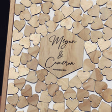 Load image into Gallery viewer, Wedding Drop Heart Frame - Natural Ash Timber Silver Belle Design
