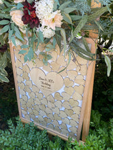 Load image into Gallery viewer, Wedding Drop Heart Frame - Natural Ash Timber Silver Belle Design
