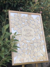 Load image into Gallery viewer, Wedding Drop Heart Frame - Natural Ash Timber Silver Belle Design
