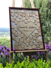 Load image into Gallery viewer, Wedding Drop Heart Frame - Natural Ash Timber Silver Belle Design
