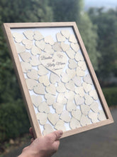 Load image into Gallery viewer, Wedding Drop Heart Frame - Natural Ash Timber Silver Belle Design
