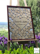 Load image into Gallery viewer, Wedding Drop Heart Frame - Walnut Timber Silver Belle Design
