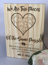 Load image into Gallery viewer, Wedding Guestbook Puzzle Silver Belle Design
