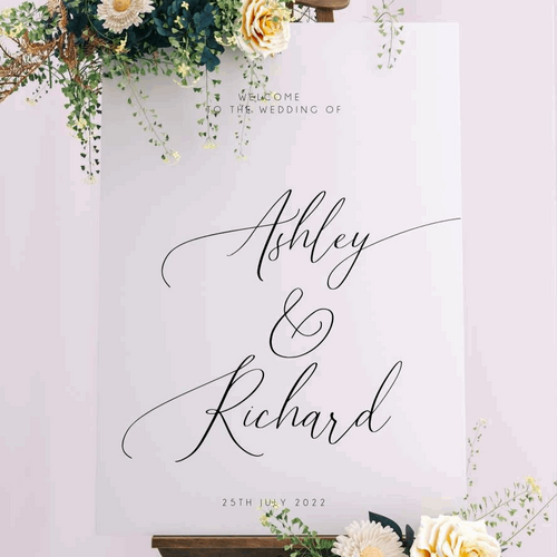 Welcome Sign - Ashley Design Silver Belle Design