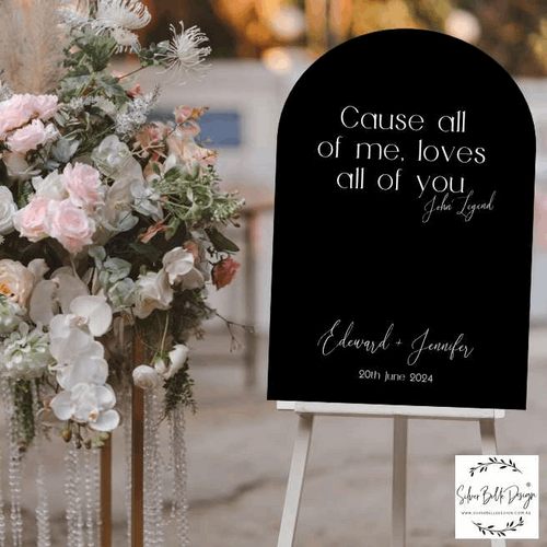 Welcome Sign - Cause All of Me Design Silver Belle Design