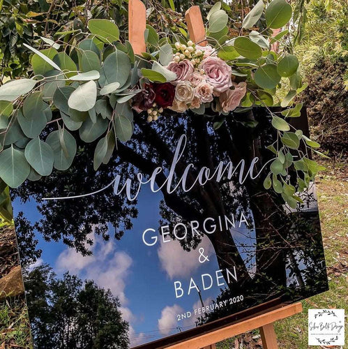 Welcome Sign - Georgina Design Silver Belle Design