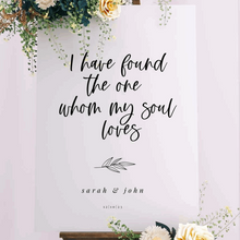 Load image into Gallery viewer, Welcome Sign - I Have Found The One Design Silver Belle Design
