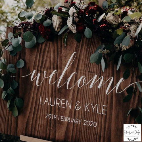Welcome Sign - Lauren Design Silver Belle Design