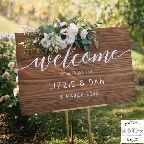 Welcome Sign - Lizzie Design Silver Belle Design