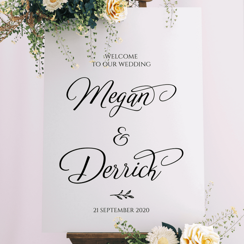 Welcome Sign - Megan Design Silver Belle Design