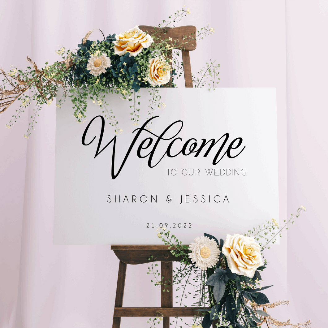 Welcome Sign - Sharon Design Silver Belle Design