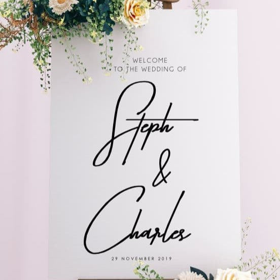 Welcome Sign - Steph Design Silver Belle Design