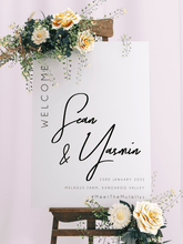 Load image into Gallery viewer, Welcome Sign - Yasmin Modern Script Design Silver Belle Design
