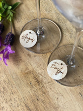 Load image into Gallery viewer, Wine Glass Charms Silver Belle Design
