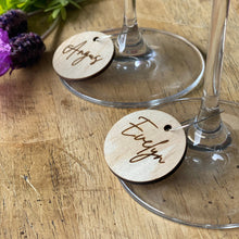 Load image into Gallery viewer, Wine Glass Charms Silver Belle Design
