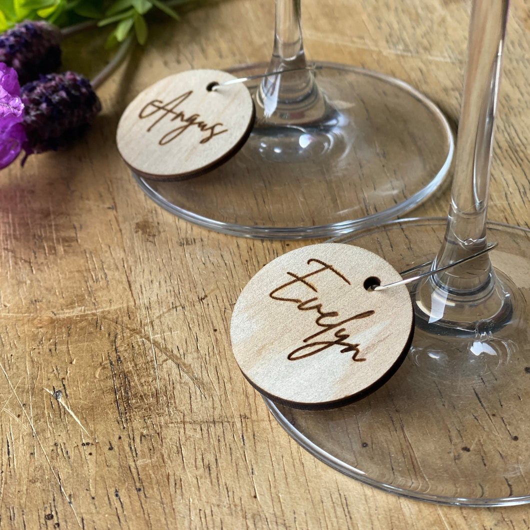 Wine Glass Charms Silver Belle Design