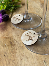 Load image into Gallery viewer, Wine Glass Charms Silver Belle Design
