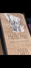 Load image into Gallery viewer, Wooden A-Frame Business or Logo Silver Belle Design
