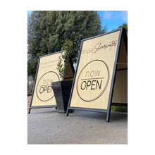 Load image into Gallery viewer, Wooden A-Frame Business or Logo Silver Belle Design

