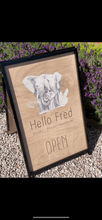 Load image into Gallery viewer, Wooden A-Frame Business or Logo Silver Belle Design
