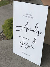 Load image into Gallery viewer, Wooden A-Frame Rustic Sign - Annalise Silver Belle Design
