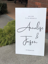 Load image into Gallery viewer, Wooden A-Frame Rustic Sign - Annalise Silver Belle Design
