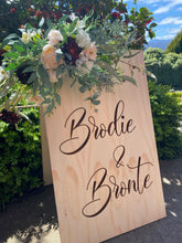 Load image into Gallery viewer, Wooden A-Frame Rustic Sign - Bronte Silver Belle Design
