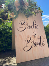 Load image into Gallery viewer, Wooden A-Frame Rustic Sign - Bronte Silver Belle Design
