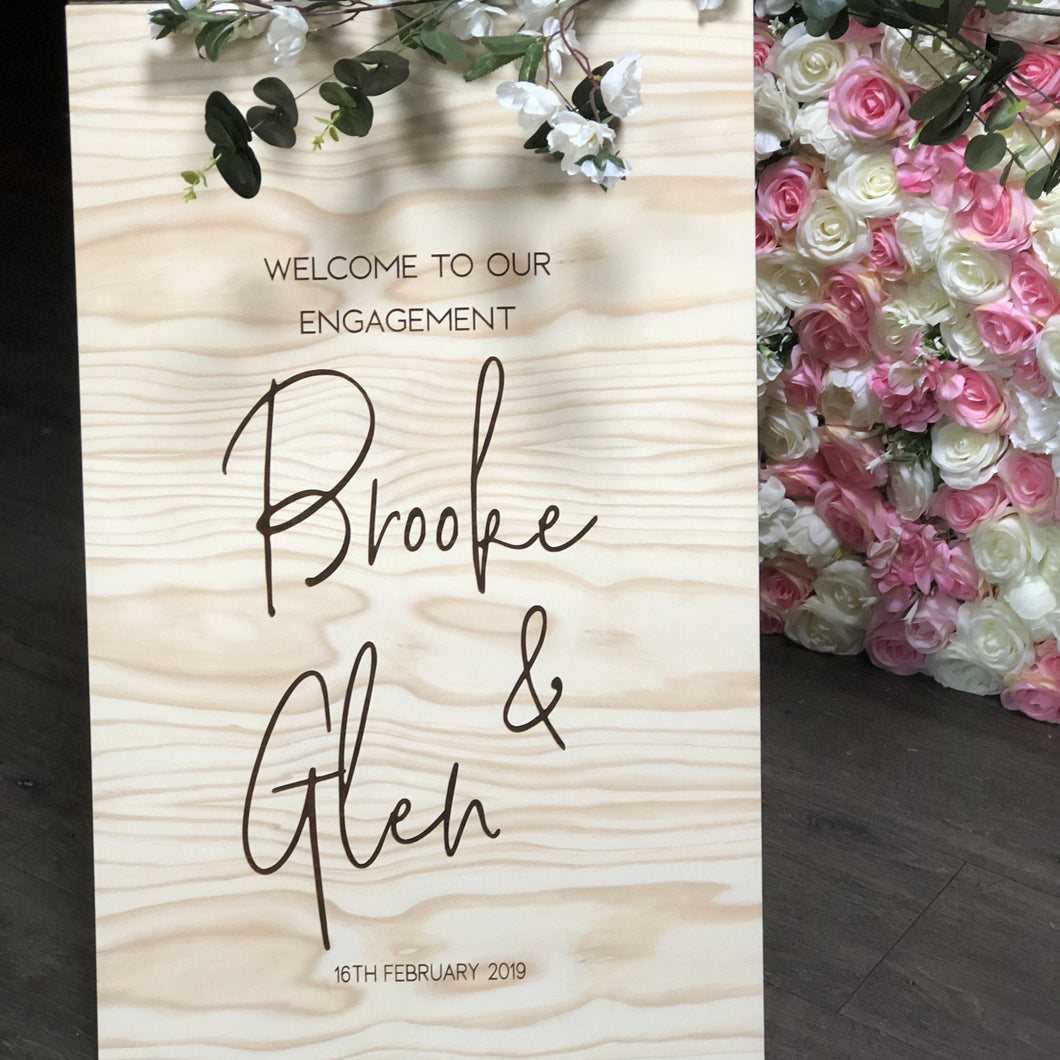 Wooden A-Frame Rustic Sign - Brooke Silver Belle Design