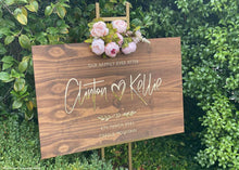 Load image into Gallery viewer, Wooden + Acrylic Welcome Sign Silver Belle Design
