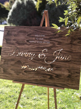 Load image into Gallery viewer, Wooden + Acrylic Welcome Sign Silver Belle Design
